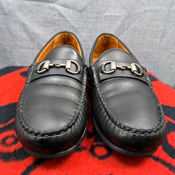 Size 12D Allen Edmonds "SEBASTIAN" Leather BIT Driving Loafers Black - Picture 13 of 13